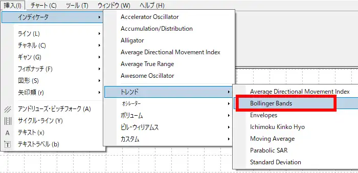 ボリンジャーバンドの設定
