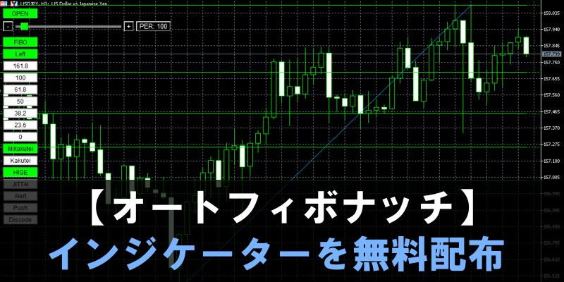 オートフィボナッチインジケーターを無料配布