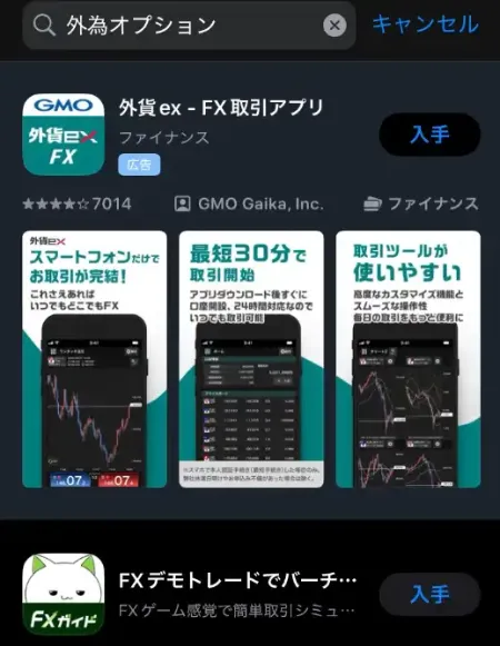 外為オプションにアプリは無い