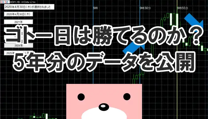 ゴトー日は勝てるのか？5年分のデーターを公開