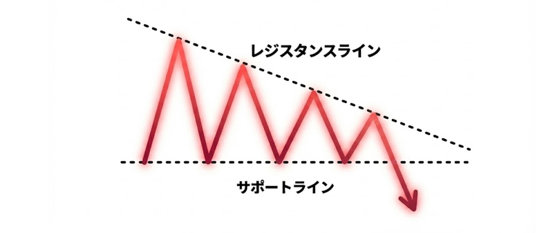 ディセンディングトライアングル（下降三角形）