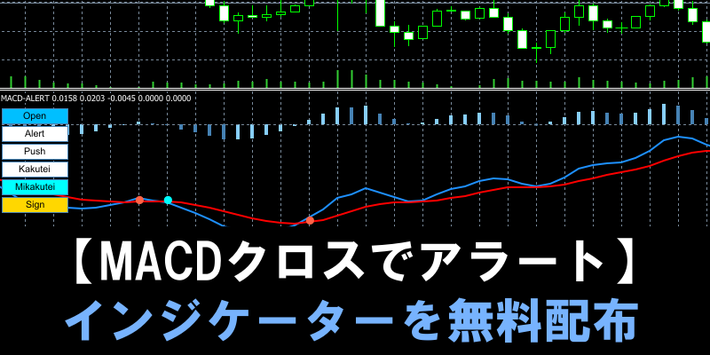 MACDクロスでサイン＆アラートインジケーターを無料配布！コードも完全公開