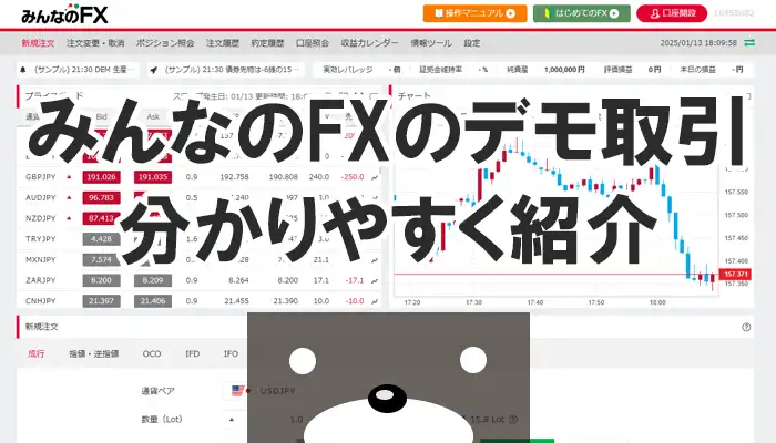 みんなのFXデモ取引
