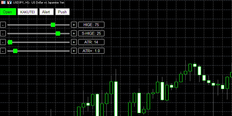 ピンバーアラートのボタン